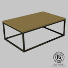 Core Coffee Table – handcrafted solid spruce with black steel frame